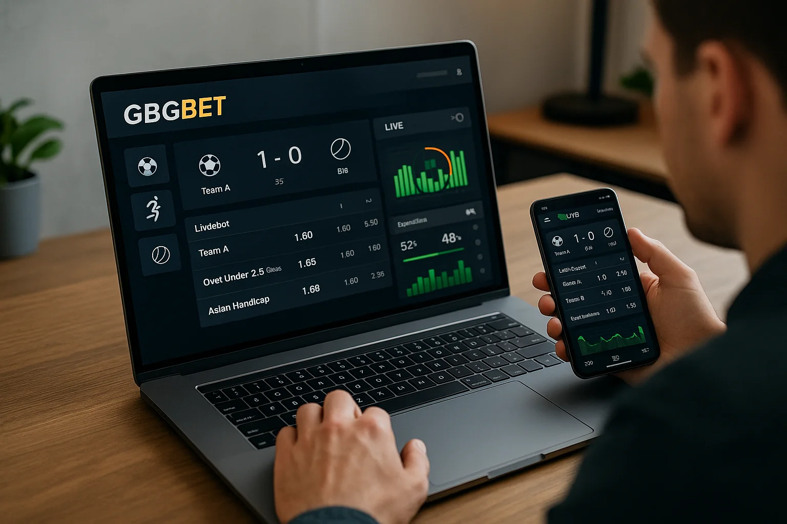 Aposte em apostas esportivas no cassino online GBGBET