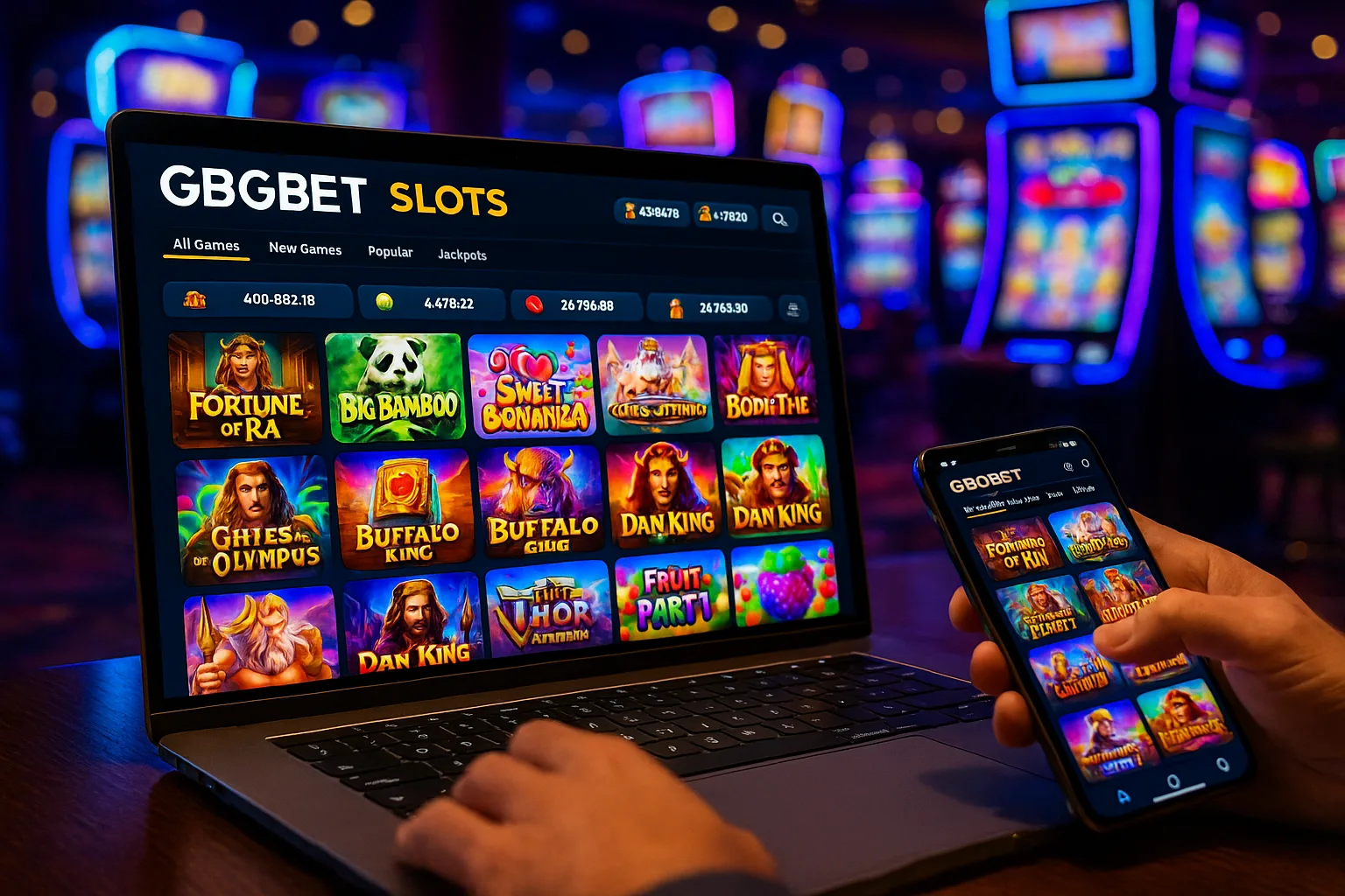 Explore o mundo das slot machines no GBGBET Casino